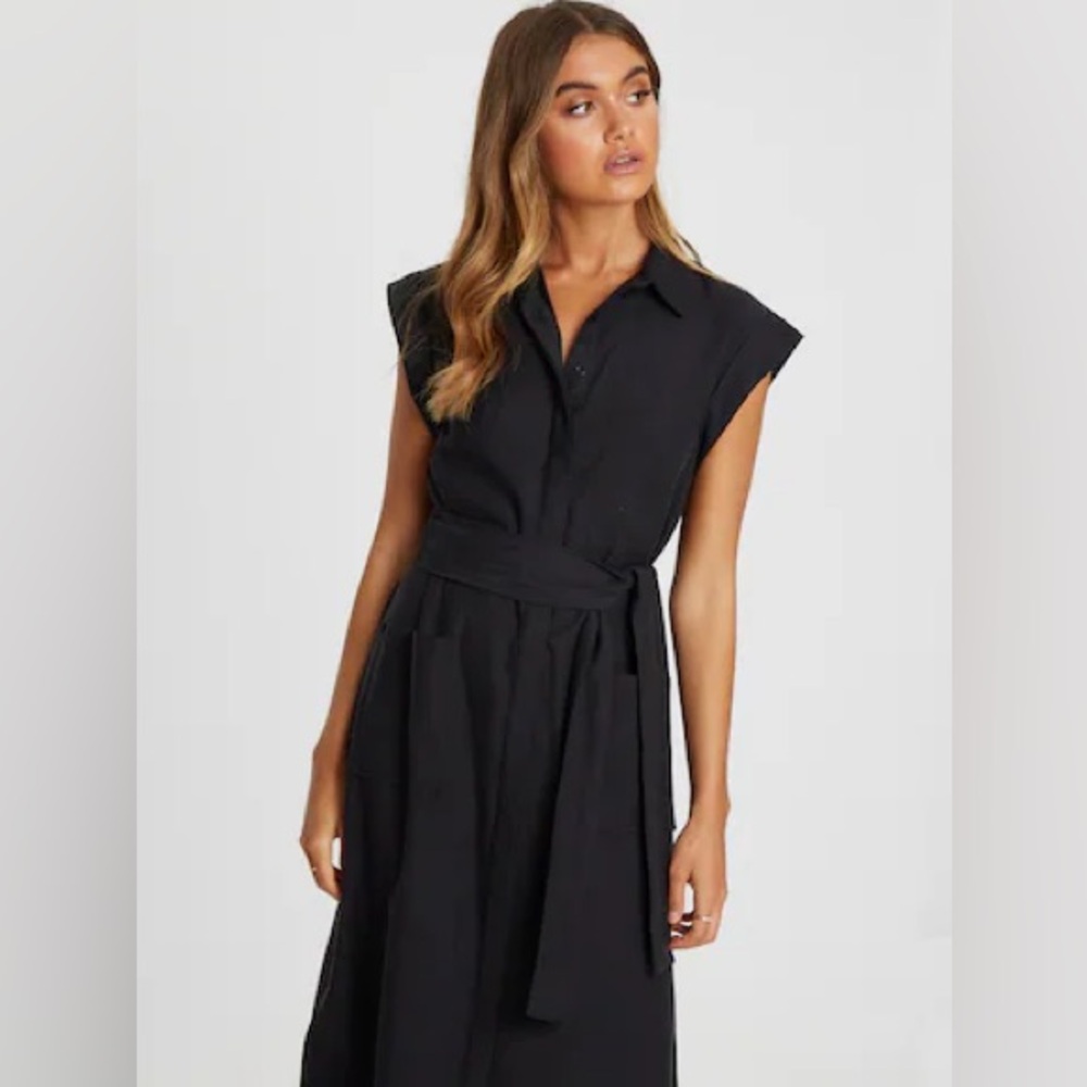 NWT- Deluc Imola Poplin Sleeves Skirt Dress Medium